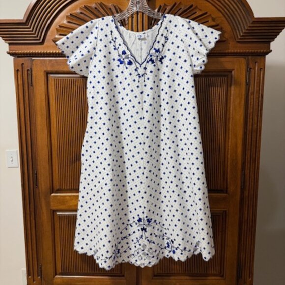 Marita's Dresses & Skirts - Vintage Marita's RTW Ready to Wear Embroidered Cotton House Dress / Kaftan